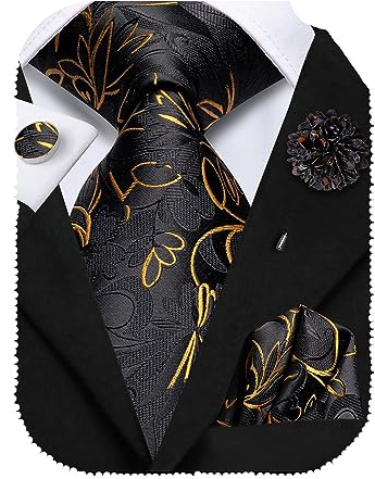 Hi-Tie Herrenkrawatte Schwarz Rosa Krawatte Blau Goldene Krawatte Grüne Krawatte Paisley-Blume Kariert Streifen Punkt Krawatten Einstecktuch Manschettenknöpfe Hochzeit Party Business Formal