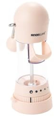 Kochblume Gewürzmühle mit Silikon-Auffangkappe | ergonomische Hebelfunktion | Keramikmahlwerk | 5 verschiedene Mahlgrade | Füllkappe und Silikonfuß | Farbe: altrosa