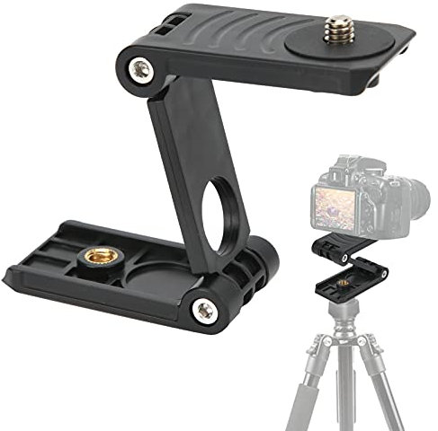 OQHAIR Z Flex Tilt Head, Camera Tripod Z?Shaped Tilt Ball Head Folding Mounting Plate Camera Support Bracket