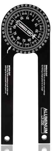 ieron 17,8 cm Gehrungssäge Winkelmesser Winkelfinder Werkzeug, 360°-Winkel Aluminium Metall Professioneller Gehrungswinkelmesser, Gehrungslehre für Innen- und Außenecke, Sockelleisten,