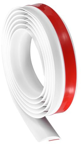 QUARKZMAN Striscia di Transizione Pavimento 6.6piedi Autoadesiva per Tappeti, Profilo di Finitura per Transizione Pavimento in Pvc da 2 Metri per Altezza Inferiore a 3mm, Bianco