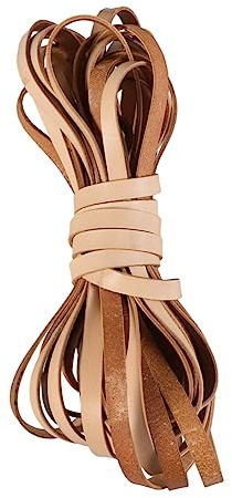 STOBOK Cuerda De Cuero Plano De Metros Piel De Vaca Material De Fabricación De Joyas para Pulseras y Collares DIY Grosor De Resistente y Duradero