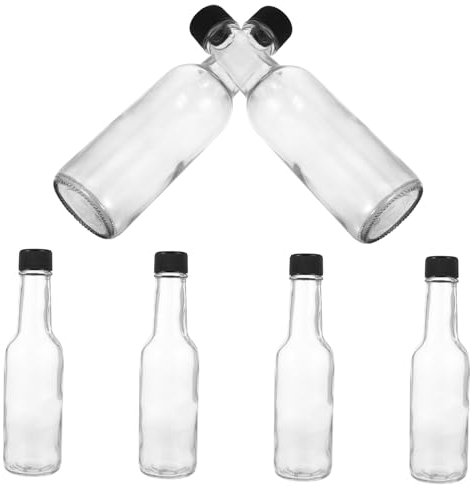 COLLBATH 6 Pièces Bouteilles De Sauce Réutilisables en Verre pour Ketchup Sauces Et Assaisonnements pour Pique- Et Voyages