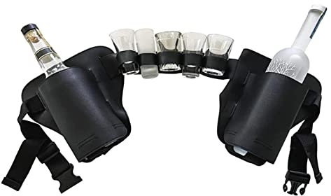 Porte-ceinture de bière, étui pour bouteille de bière, ceinture de support de bière avec sangle de taille réglable | Ceinture portable pour buveur de bière, étui de ceinture de soda, porte-bouteille
