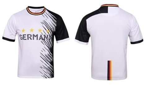 DEUTSCHLAND GERMANY Europameisterschaft 2024 Herren Trikot 4 STERNE WEIß GR. L