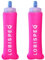 LOBISPEQ®️ - Pack de 2 Soft Flask 500ml de Boca Ancha de BPA | Botellas Blandas Hidratación de TPU | Botella Agua Plegable Para Running, Trail Running o Cualquier Deporte (BOCA ANCHA, ROSA)