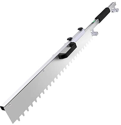Truelle adhésive en acier inoxydable avec lame trapézoïdale crantée de 26 mm et niveau à bulle, outil professionnel pour pose de carrelage de sol, longueur de la lame 60100 cm