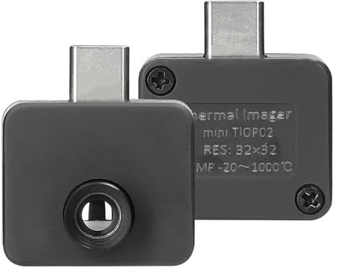 Termocamera portatile per cellulare da -20 ℃ a 1000 ℃ Supporto per piccola termocamera Misurazione massima minima della temperatura centrale 5 modalità tavolozza colori Commutabile tra cinese e