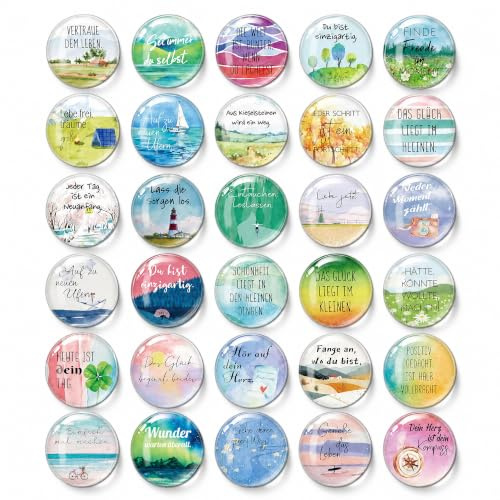 BIROYAL 30 STK. Kühlschrankmagnete, Magnete für Magnettafel, Zitaten Magnet | Whiteboard Magnets, Sprüche Magnetset, Magnet Geeignet für Motivation, Heimdekoration, Büros, Schließfächer