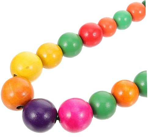 LIFKOME Bunte Perlenkette Damen Boho Halskette Lang Stilvolle Holzperlen Kette Leicht Vielseitig Modisch Für Frauen Und Mädchen