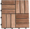 11 Bodenplatten aus Teak Holz 1m² Holz-Fliesen Klick-System Terrassenfliesen 30x30 cm für Bad Sauna Terrasse Balkon Bodenbelag wetterbeständig