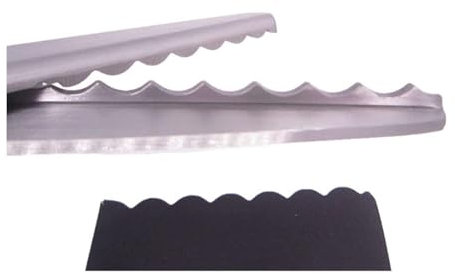 23.5 cm zig zag cucito taglio sarto sarto shea in pelle artigianato tessuto tappezzeria tappezzeria rosa per forbici strumento tessile denim fai da te(Circle10mm)