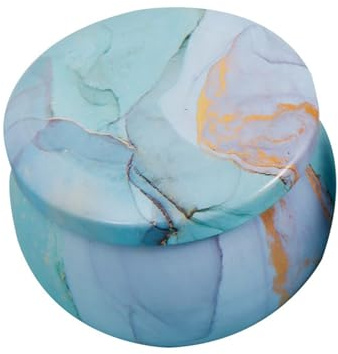 Barattoli per candele in marmo con coperchi, 7,5 x 5 cm, contenitori per candele in latta riutilizzabili per fai da te, colori disponibili, barattoli per candele vintage per decorazioni domestiche e