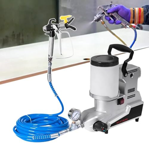 SXYKXYDL Pulvérisateur de Peinture au Latex sans air Haute Puissance 1600 W, Petit pulvérisateur Domestique, avec 3 Vitesses réglables, capacité de 2 L, Tuyau de pulvérisation Mural de 5 M, 220 V