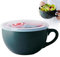 Taza Grande de Café 700 ml, XXL Cuenco de Gres Con Asa para Capuchino, Ensalada, Taza de Cerámica y Porcelana, Tazones desayuno Ensaladera Ceramica