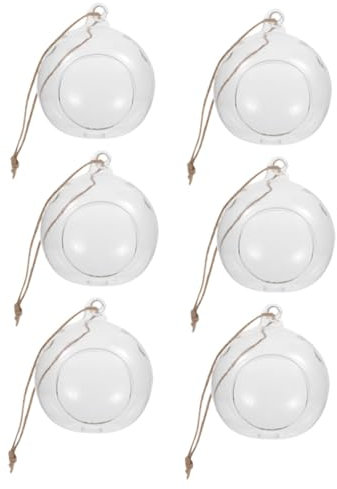 Bougeoir Suspendu en Boule de Verre 6 Pièces Ouverture