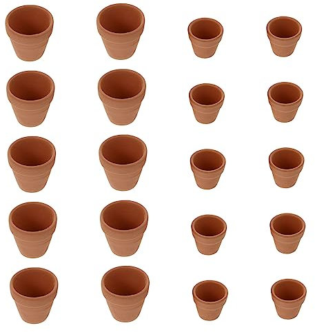 VANZACK 20 Macetas de Cerámica Roja para Escritorio, Maceta Duradera y Práctica, Adecuado para Plantas y Flores en Jardín o Restaurante