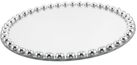 Ipetboom Bandeja Decorativa Multifuncional para Tocador Baño y Dormitorio Bandeja De Espejo para Perfume y Joyas para Exhibir