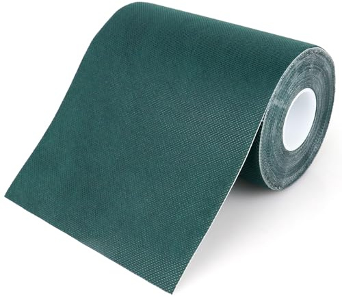 BOMEI - Lote de cinta adhesiva para césped artificial, 15 x 10 m, cinta de unión autoadhesiva para césped para fijar alfombras de césped verde