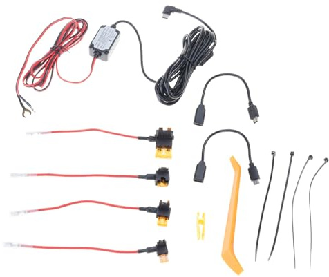YROHGKPN Set di cavi USB C per videocamere da cruscotto, 12 V-24 V a 5 V, alimentazione per dispositivi elettrici auto, cavo di alimentazione, DashCam Hardwire Set