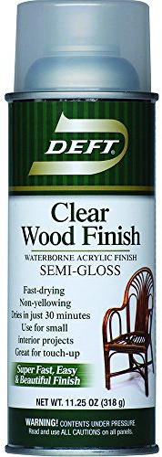 Deft Interior Water-Based Clear Wood Finish Semi-Gloss Spray, 11.25-Ounce Aerosol