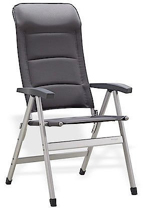 KLAPPSESSEL - Komfort GEPOLSTERT - Campingstuhl - STABIELO - ALU-Stuhl - 4,8 Kilo leicht - Charcoal Grey -grau - 120 Kilo belastbar -