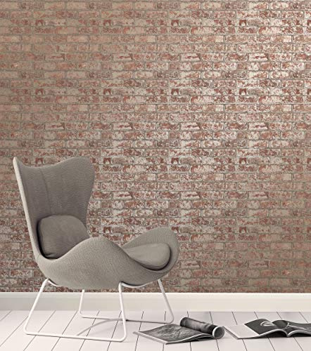 Fine Décor FD41954 Loft Brick Wallpaper, Natural