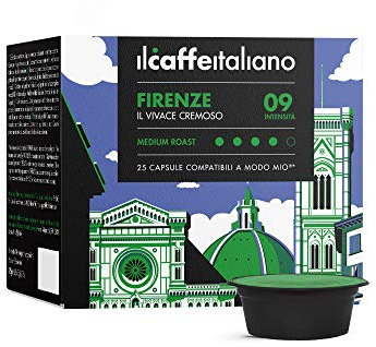 Il Caffè Italiano Capsule Lavazza A Modo Mio Compatibili Firenze - 120pz | Capsule Compatibili A Modo Mio, Aroma Intenso e Cremoso | Capsule Compatibili Lavazza A Modo Mio Made In Italy | Frhome