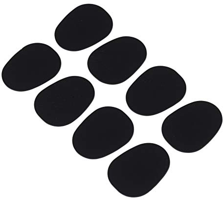 Yibuy 0,8 mm schwarz Typ 1 ovale Form Mundstück Patches Pads Kissen für Saxophon Klarinette Altsaxophon 8 Stück
