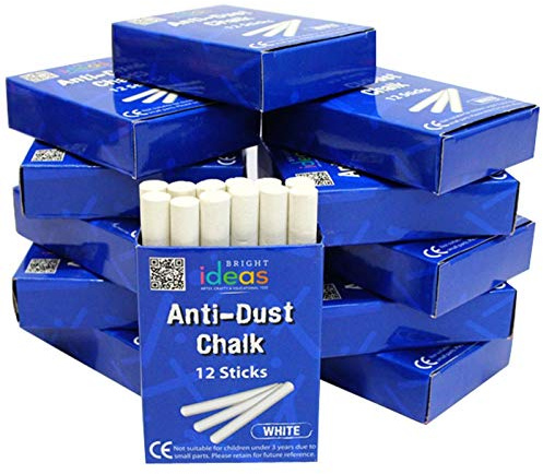 Chalk 12 Sticks - White - Blackboard Playground Pub Art Craft