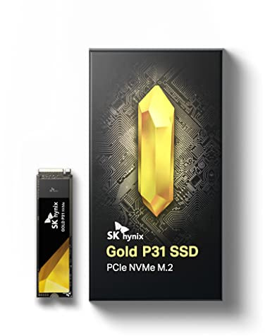 SK Hynix Gold P31 500GB SSD Interno M.2 2280 PCIe NVMe Gen3 | hasta 3,500 MB/s | Disco Duro ssd con Flash NAND de 128 Capas