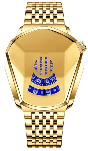 RORIOS Orologio Uomo Analogico Quarzo Orologio con Acciaio Inossidabile Strap Elegante Orologio da Polso Orologio sportivo uomo