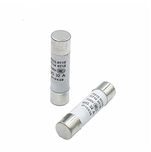 sicherungen Sortiment, 100 STÜCKE 10 * 38 Fast Blow Ceramic-Sicherung 10x38mm Sicherung 380V 500V 0.5A 1A 2A 3A 4A 5A 6A 8A 10A 16A 20A 25A 32A 40A RO15 RT18 RT14 (Temperature : 16A)