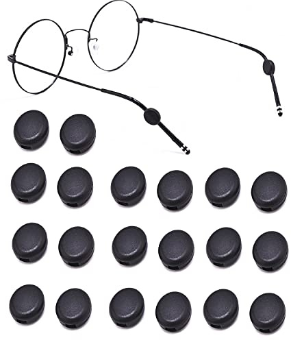OPUGIT Silicone Eyeglasses Temple Grips Retainer,Upgraded Mini Round Eyewear Retainer, Anti-Slip Glasses Retainers, Frame Grips for Spectacle, Sunglasses, Glasses, Eyewear, 10 Pairs