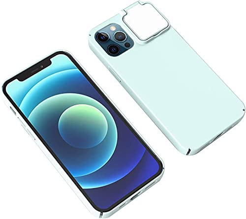 KAPPDE Case for iPhone 12 Pro Max, with Built in Selfie Ring Light, Ultra-Thin Fashion Lady Mobile Phone Cover for iPhone12 Pro Max (Color : Blue)