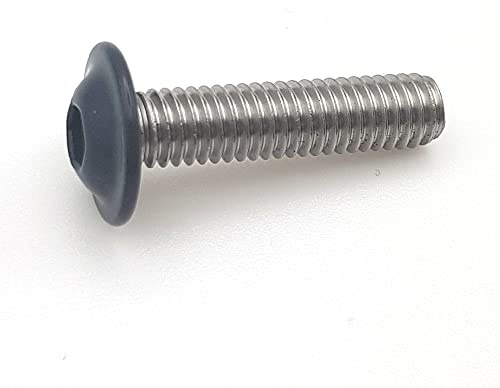 Metallschrauben M8 x 40 mm RAL 7016 Anthrazitgrau Linsenkopf Innensechskant mit Sockel Edelstahl A2 von 50