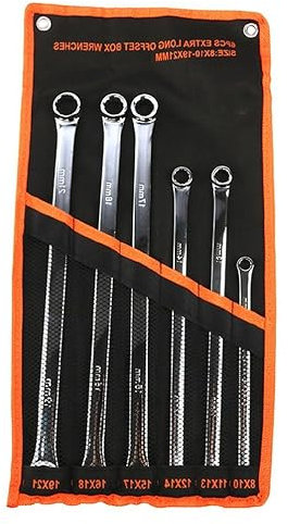 8 mm 19 mm für extra langes Ringschlüssel-Set, metrische Kombination, langlebig, Luftfahrtschlüssel, 6 Stück für anwendbare Const Luftfahrtschlüssel