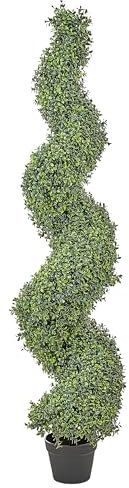 Beliani Künstliche Topfpflanze Buchsbaum Spirale Innen- & Außen 158cm Buxus Spiral Tree