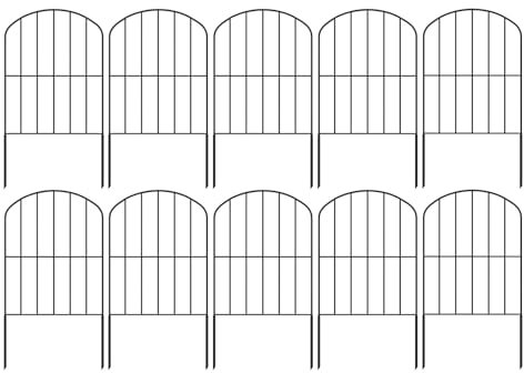 Zasdvn Valla decorativa, valla de jardín, alambre de metal inoxidable, estacas de protección subterráneas, defensa – 10 piezas de valla de alambre decorativo para perros, parterres, terraza