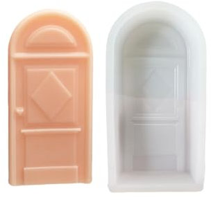 Kerzenformen Silikonform Für Aromatherapie-Kerzen Mit Der Aufschrift „Happy Door“, Zum Selbermachen Von Seifenornamenten, Transparent