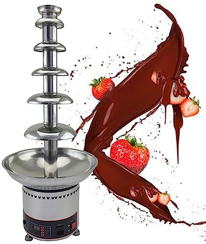 LZDOYY Chocolate Fondue Fountain,4/5/6/7 Tier Chocolate Fountain,Electric Melting Machine,Hot Chocolate Fondue,for BBQ Sauce,Ranch,Nacho Cheese,Liqueurs,6floors