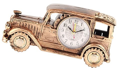 Train Form Analog Alarm Clock, Vintage Analog Wecker, Multifunktions Klassischer Fashion Tischuhr Nachttischuh für Wohnzimmer, Büro, Schreibtisch, Schlafzimmer (Antique Bronze Color)