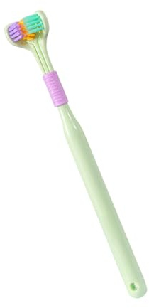 4 cepillos de dientes de limpieza antideslizantes PBT de 2,5 x 19,5 cm, cepillos de dientes de 3 caras, cepillo de dientes en forma de V, cepillo de dientes de 3 lados, cepillo de dientes de 3 caras