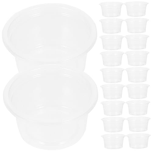 Sosoport 40stücke Transparente Reptilienfutter Und Wasserschalen Kompakte Futter Und Trinkbecher Für Schildkröte Und Andere Kleine Tiere