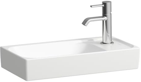 LAUFEN Meda Handwaschbecken, unterbaufähig, Hahnlochbank rechts, 460x235mm, ohne Hahnloch, ohne Überlauf, H8151137571121, Farbe: weiß matt