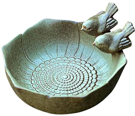 Vogelfutterschale aus Keramik, Vogelschale für den Außenbereich, Vogelfutterstation für Vögel, Gartenspielzeug, dekorative Futterstation