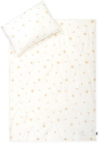 Julius Zöllner Biancheria da letto in jersey Happy Sun, misure 100 x 135 e 40 x 60 cm, per lettino per bambini, privo di sostanze nocive