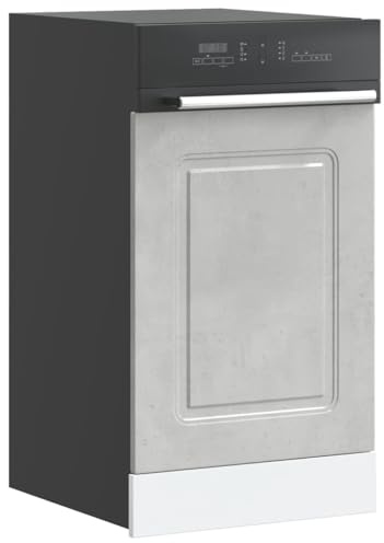 BOWEKAM Mobili, armadi e stoccaggio, mobili da cucina, pannello per lavastoviglie, Kalmar, grigio cemento, 45 x 1,5 x 67 cm, legno ingegnerizzato