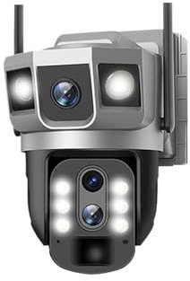 VEKELETE Telecamera di Sicurezza for la casa Intelligente, Scheda SIM 4G, HD 12MP, Telecamera Solare, Telecamera di videosorveglianza IP Impermeabile for Esterni(4G CCTV No Card)