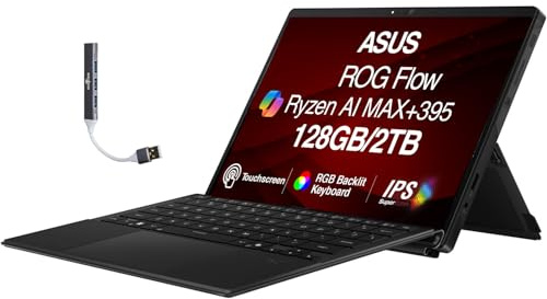 ASUS ROG Flow Creator 2-in-1 Laptop 13.4 Touchscreen IPS WQXGA Display (AMD AMD Ryzen AI MAX+ 395, 128GB LPDDR5X, 2TB M.2 PCIe SSD, RGB KB, WiFi 7, Webcam, Win 11 Pro) w/DKZ USB Port Expander